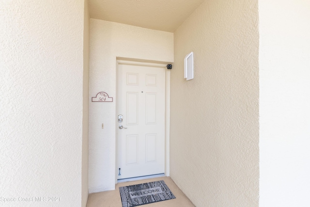 view of doorway to property