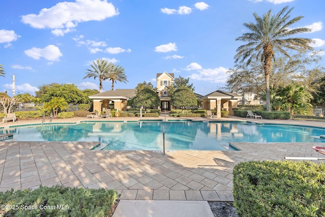 view of pool with a patio