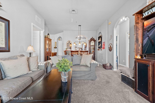 view of carpeted living room