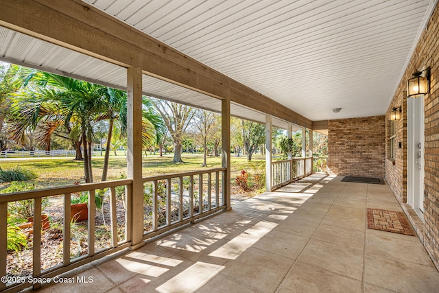 view of patio with covered porch