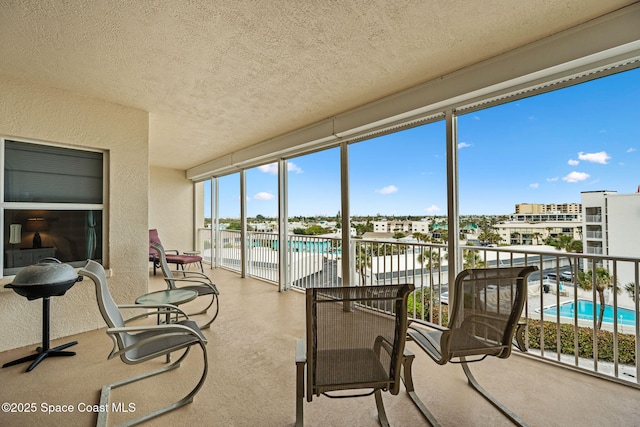 view of sunroom