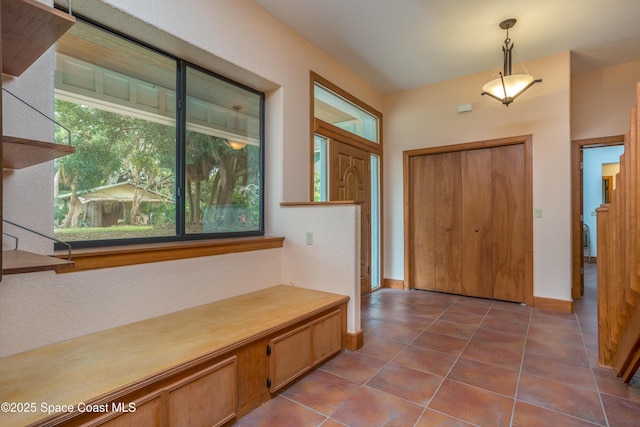 view of tiled foyer entrance