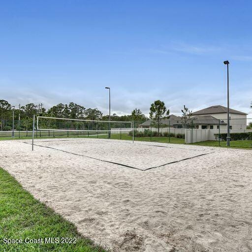 view of home's community with volleyball court