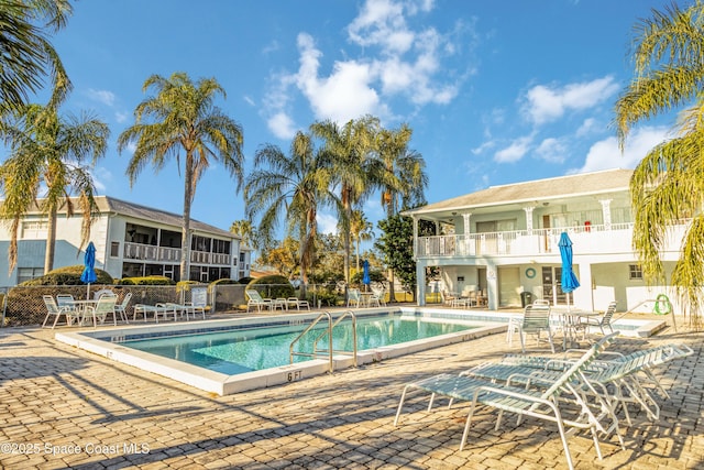 view of pool with a patio area