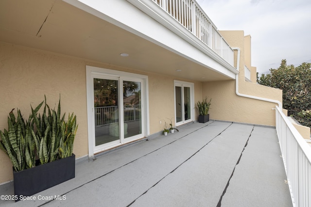 view of patio / terrace featuring a balcony