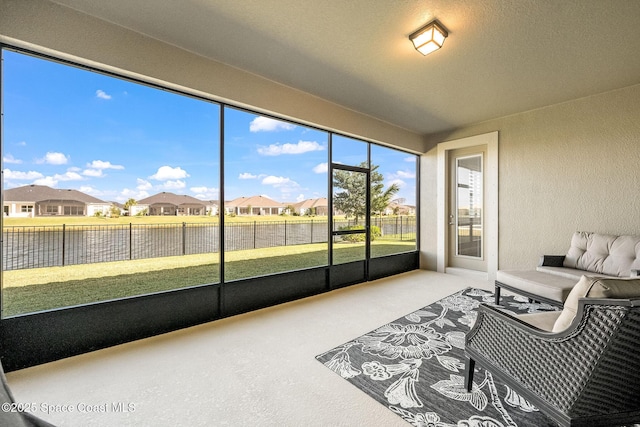 view of sunroom