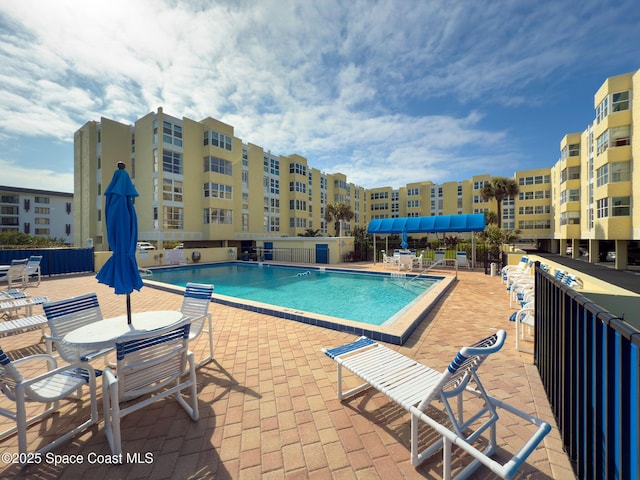 view of pool with a patio