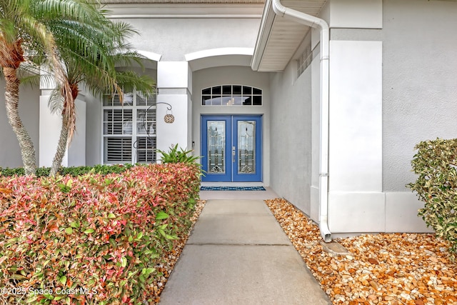 view of exterior entry with french doors