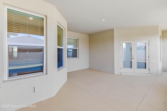 view of patio / terrace featuring french doors