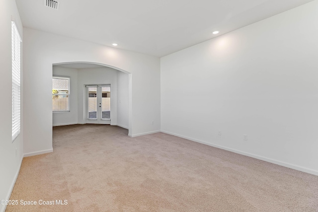 carpeted spare room with plenty of natural light