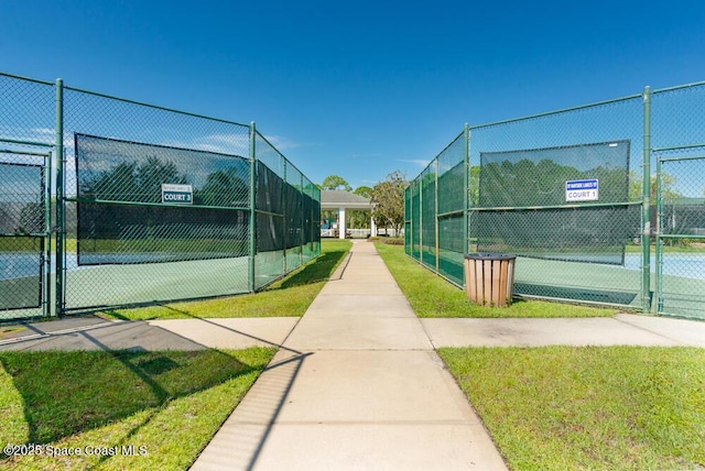 view of tennis court