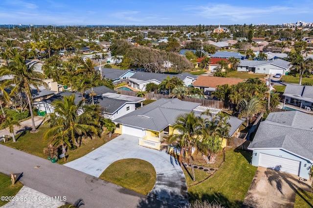 bird's eye view with a residential view