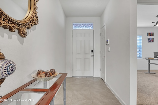 view of tiled entrance foyer