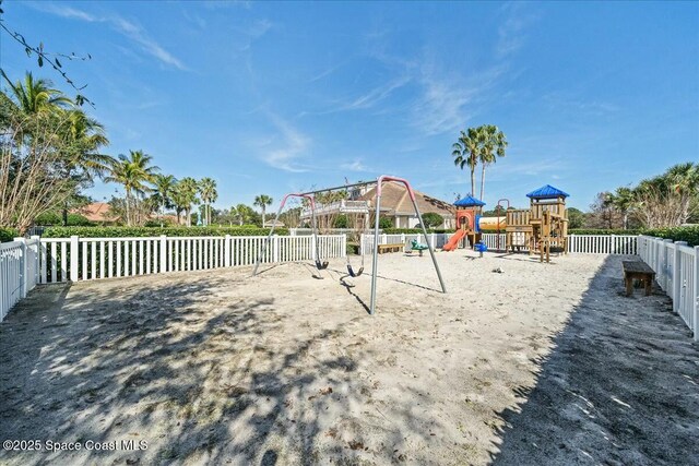 exterior space featuring a playground