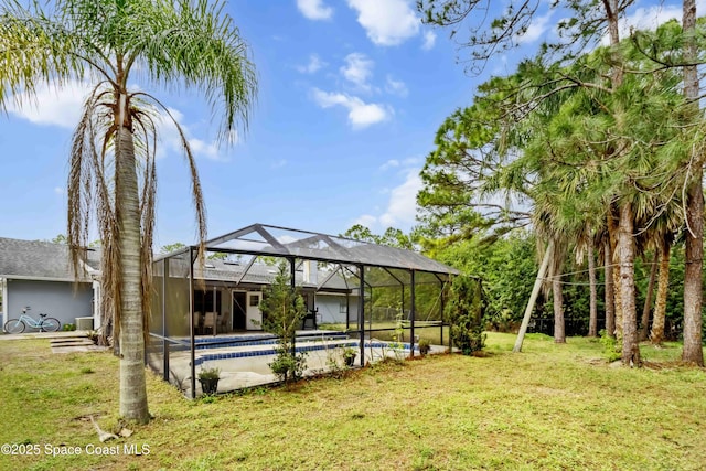 exterior space featuring a lanai