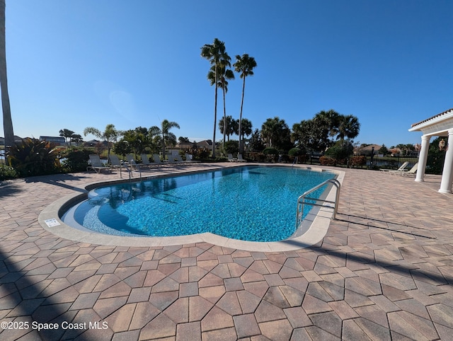 view of pool with a patio