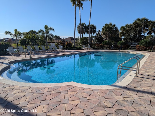 view of pool with a patio area