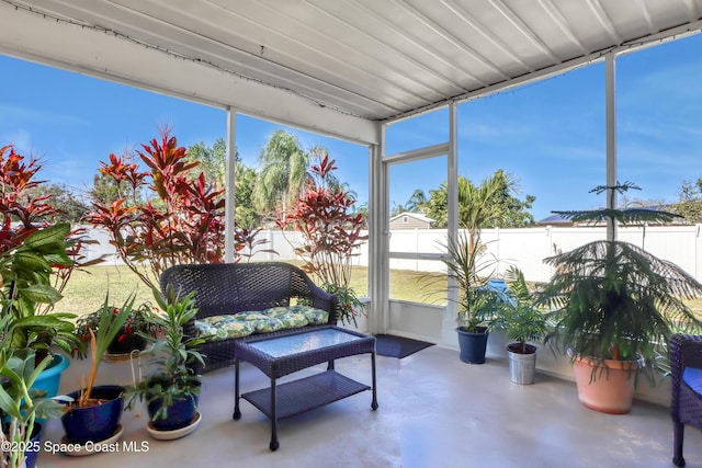 view of sunroom / solarium