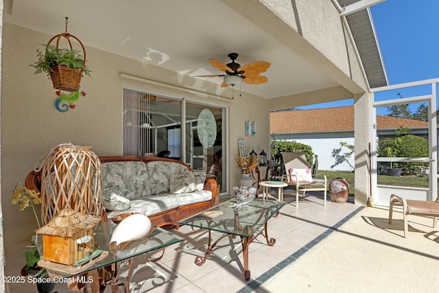 view of patio / terrace with ceiling fan