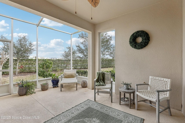 view of sunroom