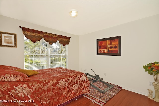 bedroom featuring hardwood / wood-style flooring