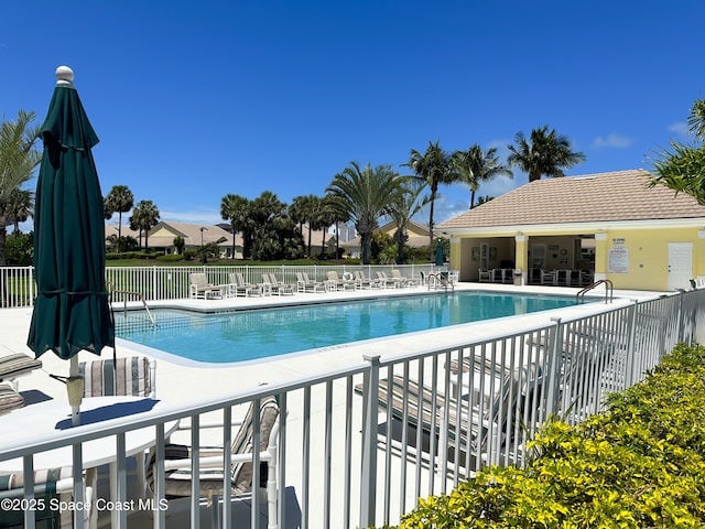 view of pool with a patio