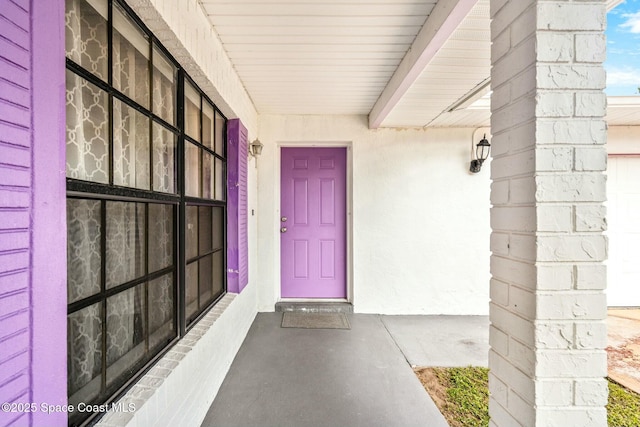 view of doorway to property