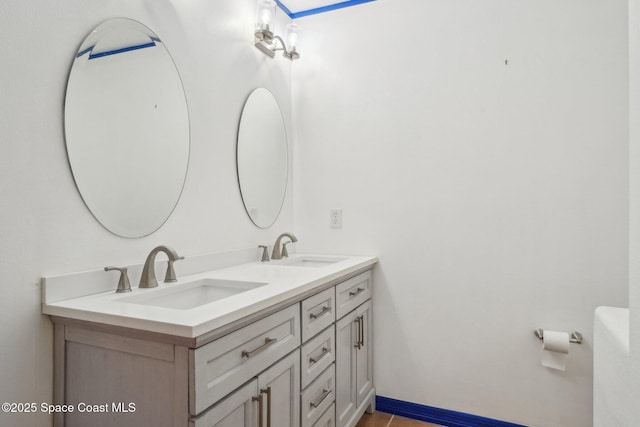 bathroom featuring vanity