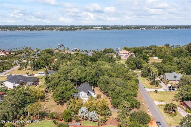145 Crispin St, Merritt Island, FL 32952 - aerial view of property and surrounding area with a large body of water