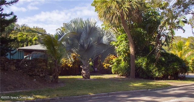 view of property exterior with a yard