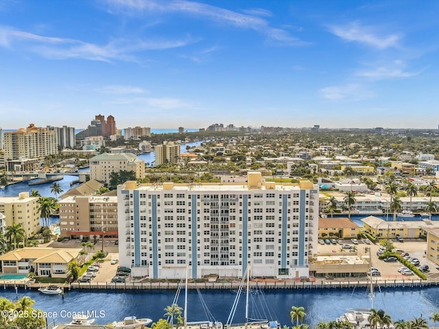 2881 NE 33rd Ct Unit 9A, Fort Lauderdale, FL 33306 - drone / aerial view with a water view
