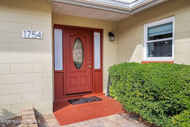 view of doorway to property