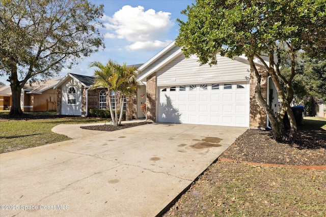 ranch-style home with a garage