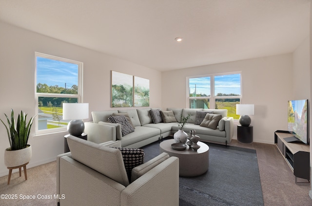 view of carpeted living room