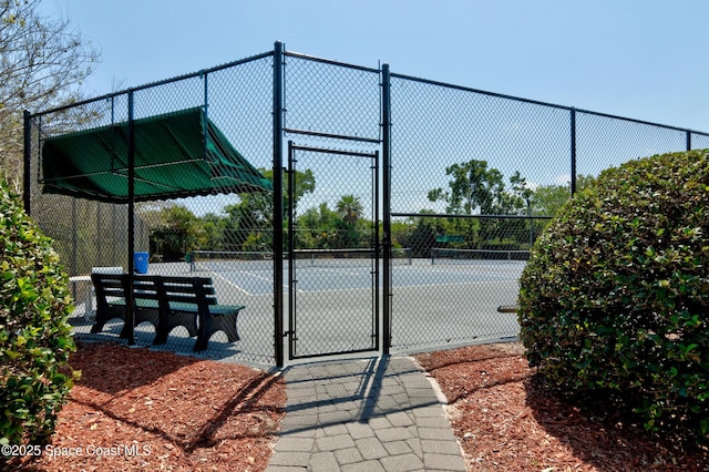 view of tennis court