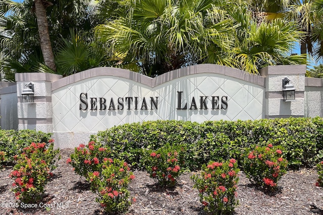 view of community sign