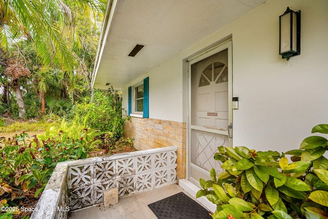 view of doorway to property