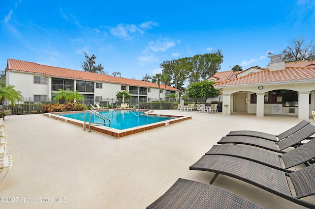 view of pool with a patio area