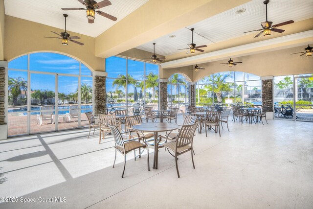 view of patio / terrace with a community pool