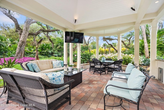 view of patio / terrace featuring an outdoor hangout area