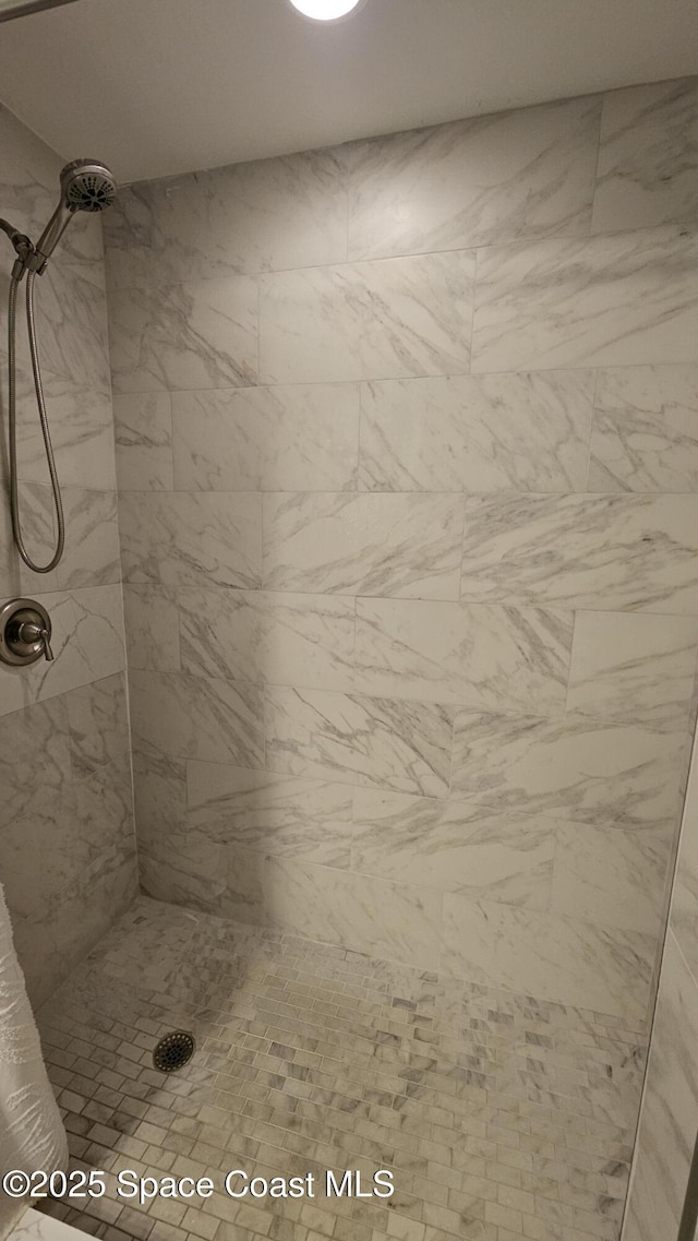 bathroom featuring a shower with curtain