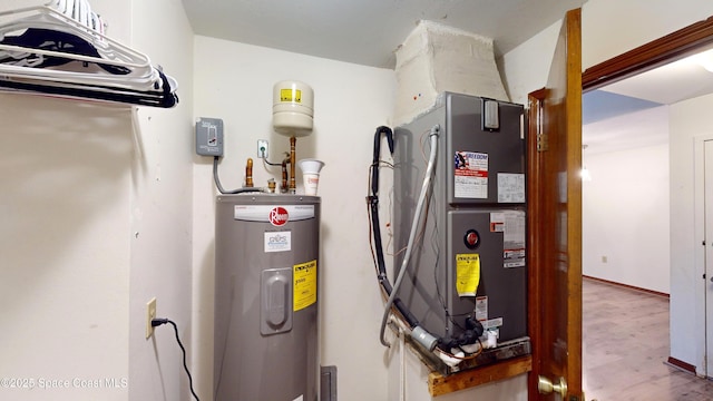 utilities with heating unit and water heater