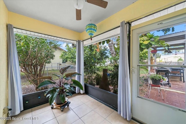 view of sunroom