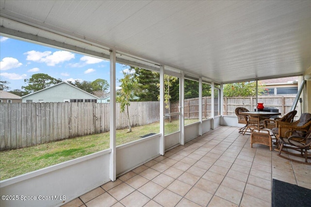 view of sunroom