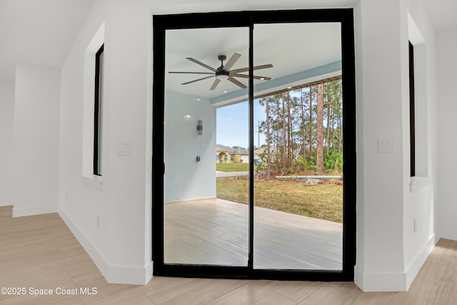 entryway featuring light wood-type flooring