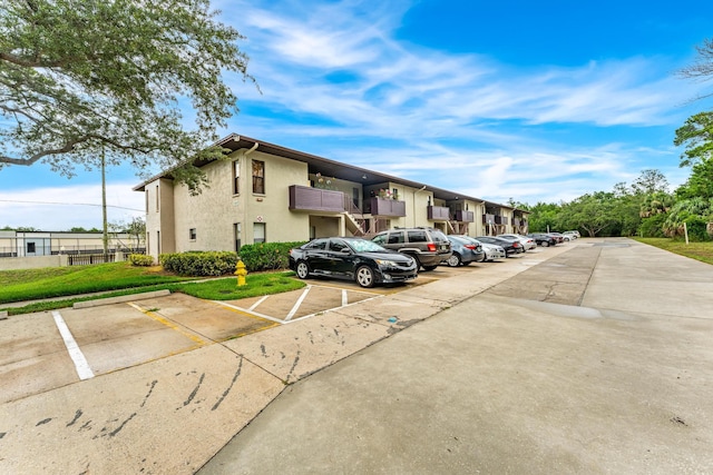 view of parking / parking lot