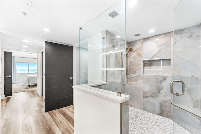 bathroom featuring walk in shower