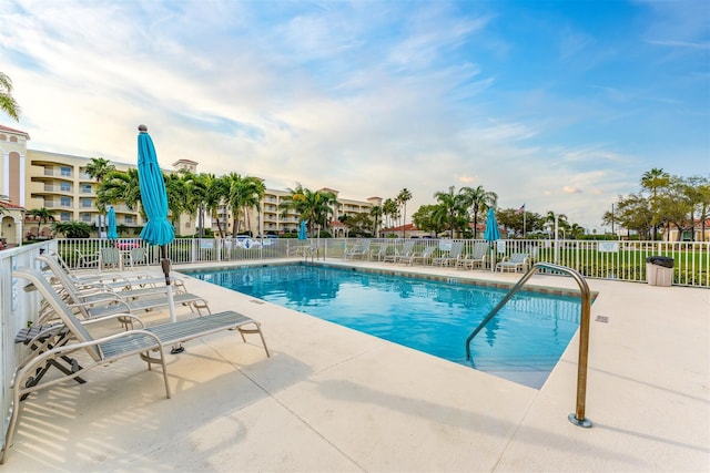 view of pool with a patio