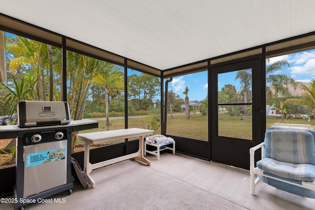 view of sunroom