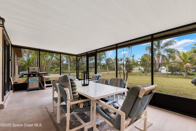 view of sunroom